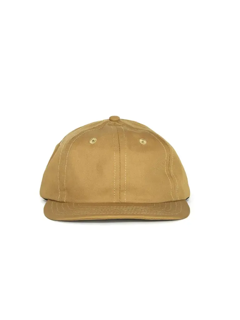 6 Panel Japanese Cotton Nylon Cap- Khaki