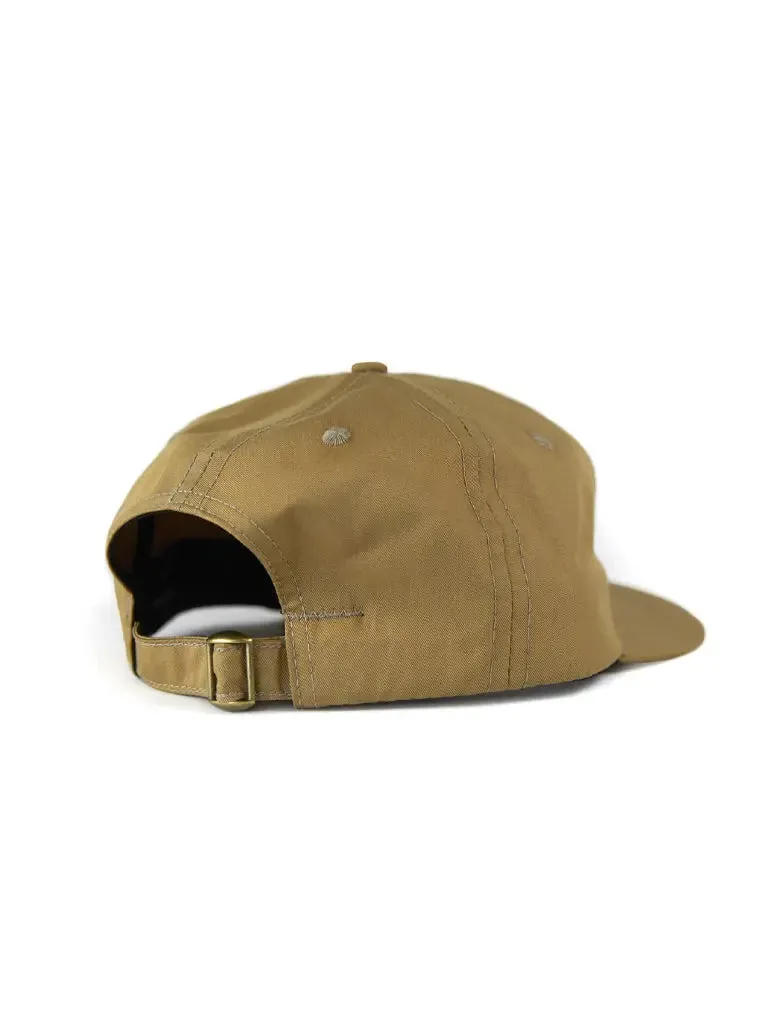 6 Panel Japanese Cotton Nylon Cap- Khaki