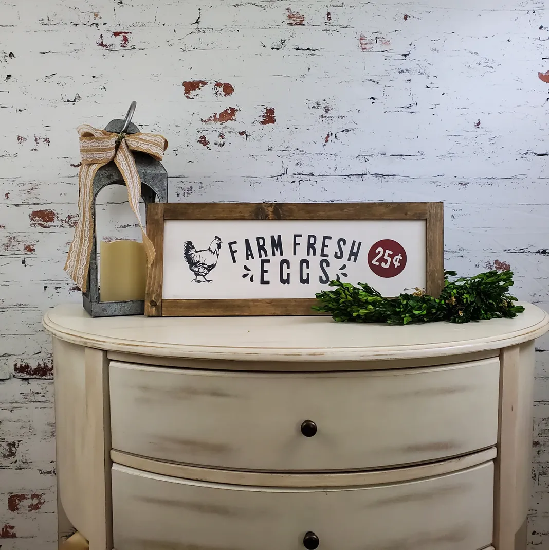 Farmhouse Sign | Fresh Eggs | 2 Feet Long