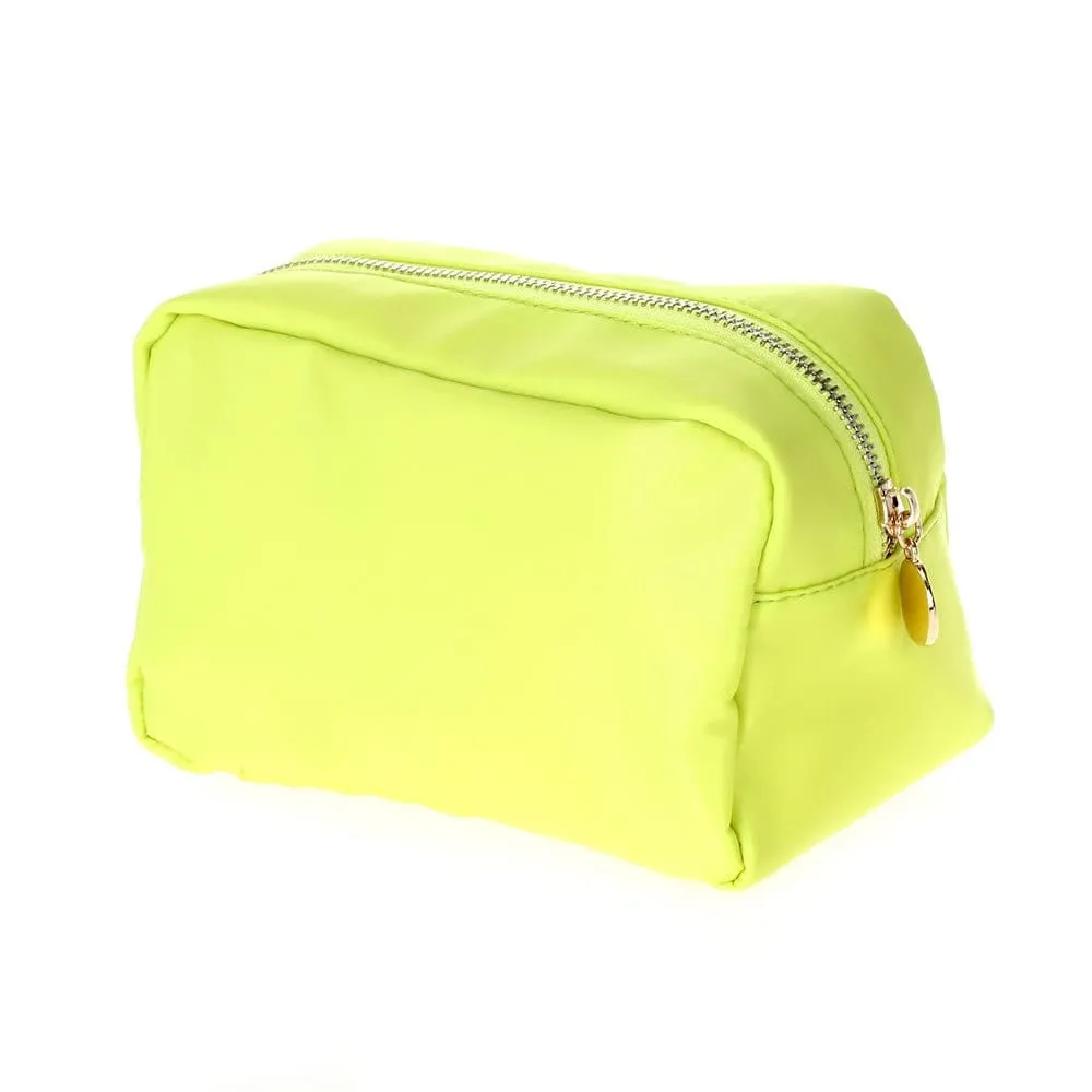 HM1012 Emma Round Zippered Nylon Cosmetic Pouch Bag