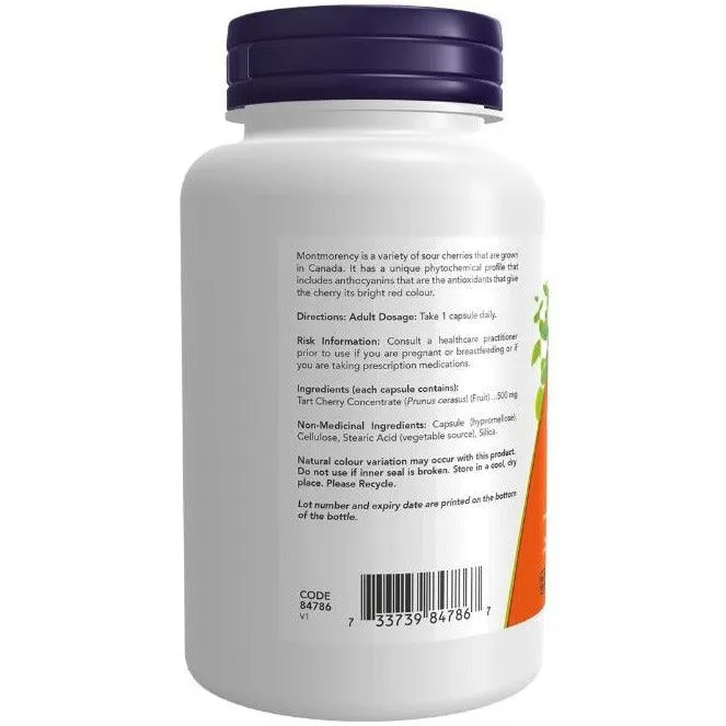 NOW Tart Cherry 500mg 90 Veggie Caps