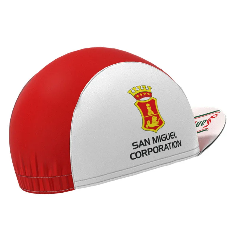 Vintage-Style San Miguel Cycling Cap for Retro Enthusiasts